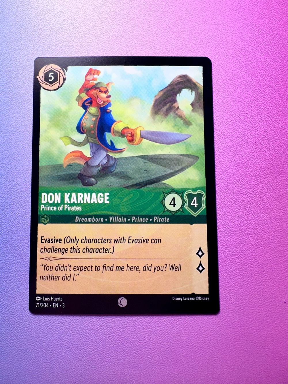 don karnage [talespin] - 71/204 (common) — lorcana: into the inklands